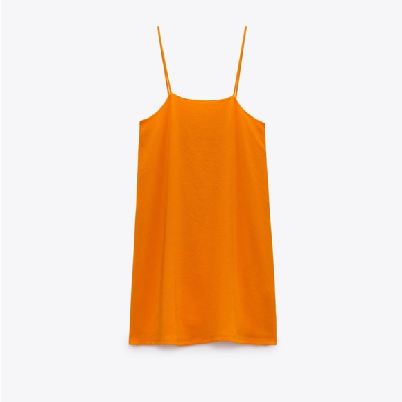Zara | Dresses | Orange Zara Mini Dress | Poshmark